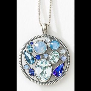 Touchstone Crystal by Swarovski Necklace PATCHWORK adjustable chain BNIB pretty!